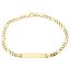 Pulsera oro 18k 3x1 placa de 17.5 cm